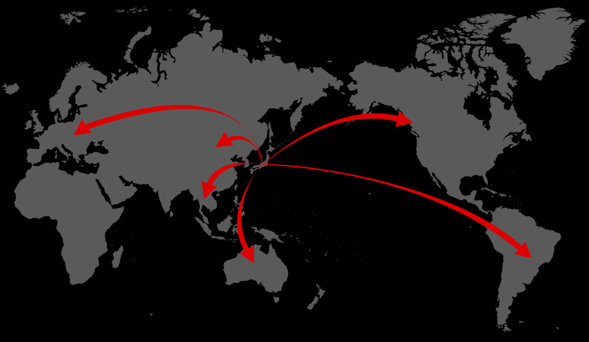 MAXEN TIRES(マクセンタイヤ）世界マップ